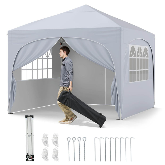 3 x 3 m Pop up Canopy Tent w/ 4 Removable Sidewall