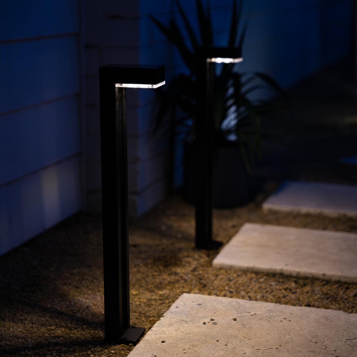 Solar Path Lights with Glass Insert | Warm White | 2 Pack | SVELTE