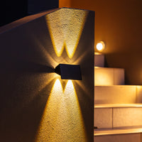 Solar Up & Down Wall Light | 4 LED | 2 Pack | Warm White | GALLERY